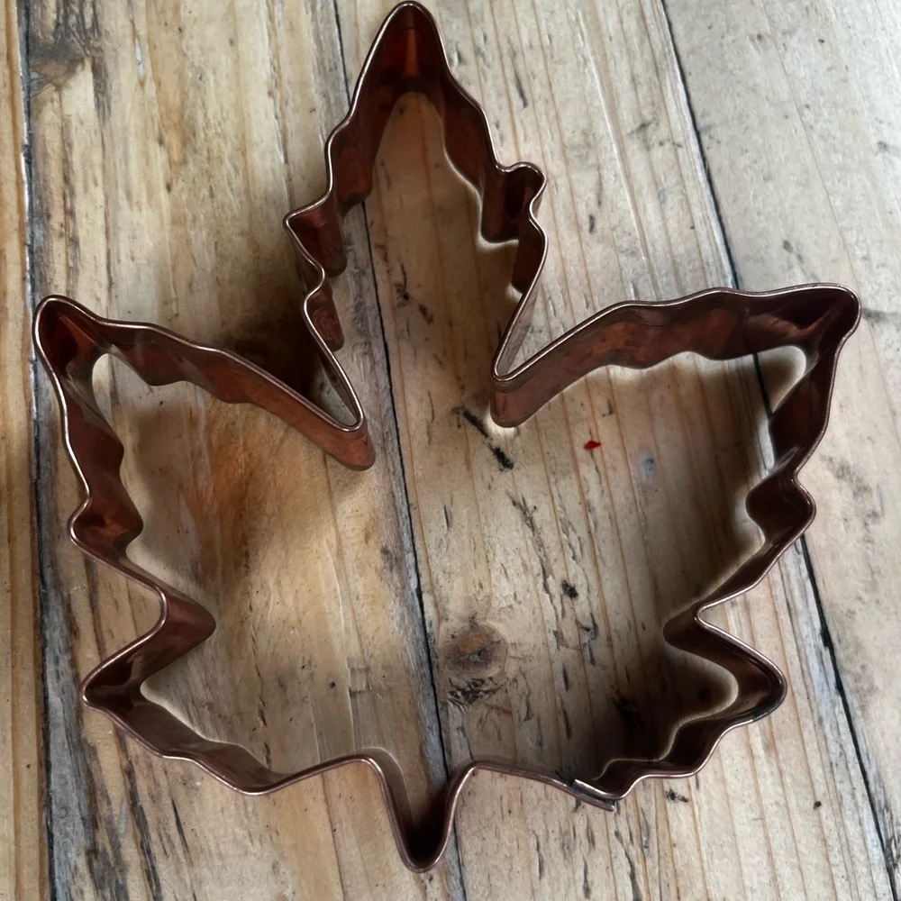 Copper Autumn Fall Leaf Cookie Cutter - Large, Sturdy!